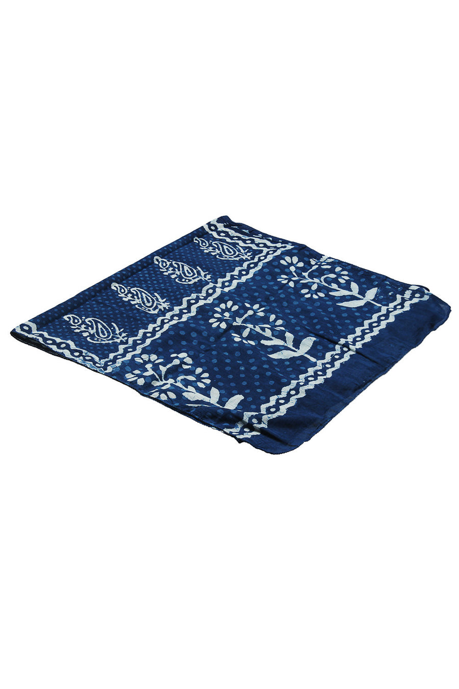 Hand block printed Indigo women scarf